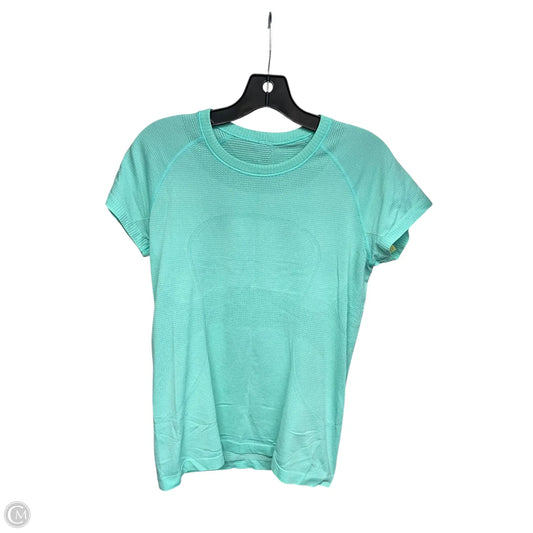 Athletic Top Short Sleeve By Lululemon In Green, Size: 8