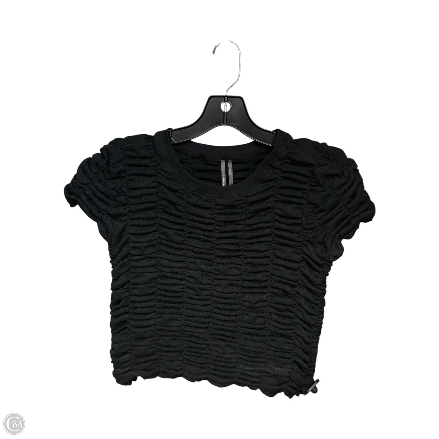 Top Short Sleeve By Anthropologie In Black, Size: M