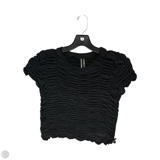 Top Short Sleeve By Anthropologie In Black, Size: M