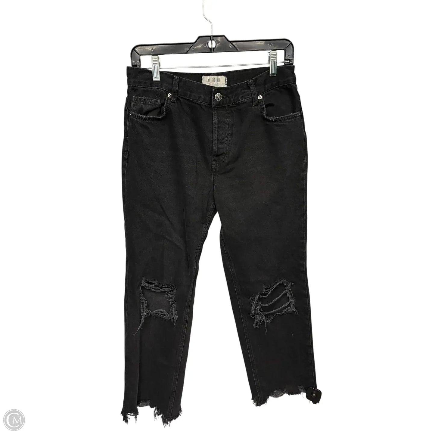 Jeans Straight By We The Free In Black Denim, Size: 2