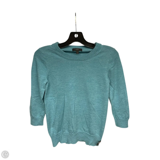 Top 3/4 Sleeve By J. Crew In Teal, Size: S