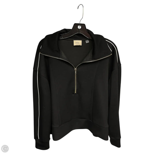 Sweatshirt Collar By Elie Tahari In Black, Size: L