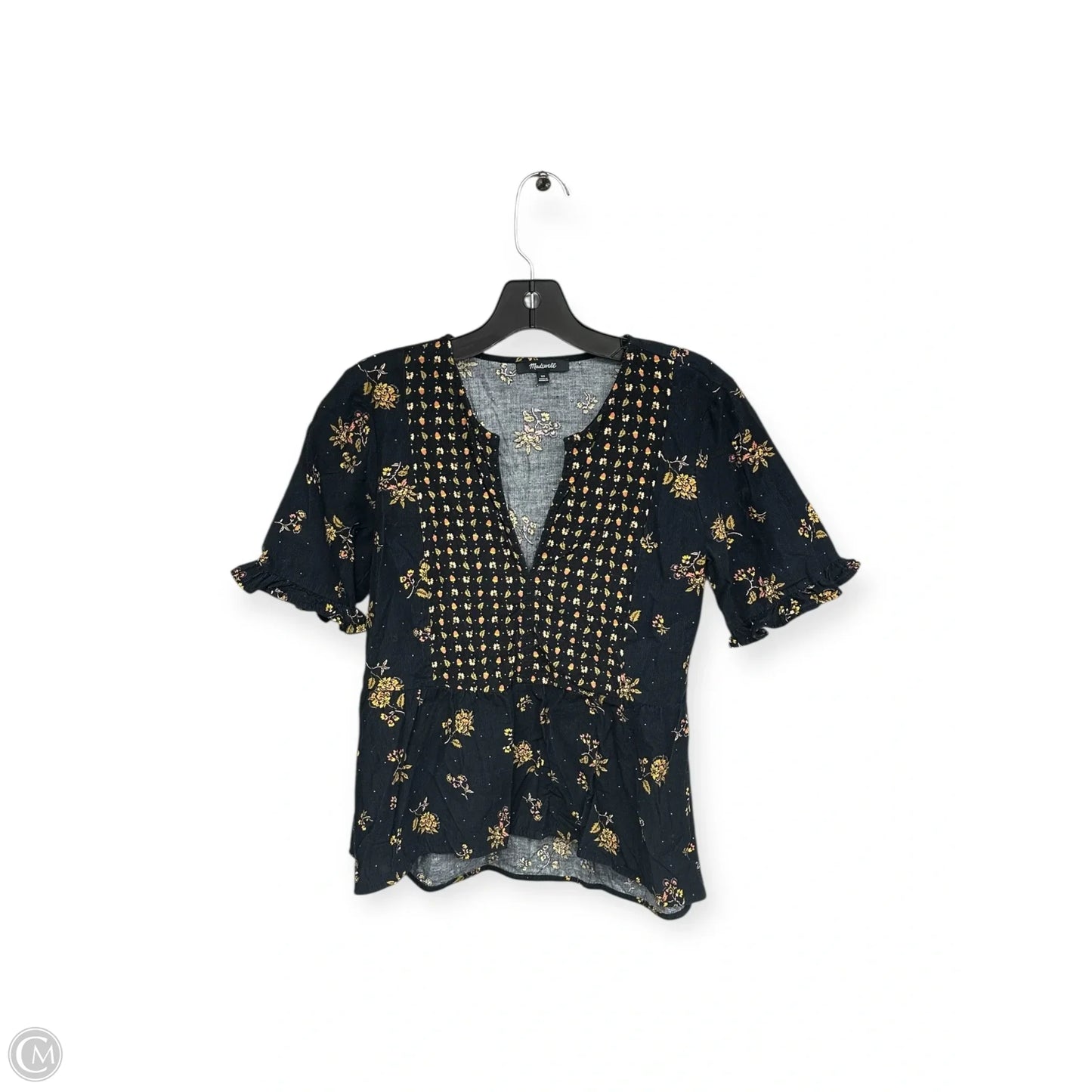 Top Short Sleeve By Madewell In Floral Print, Size: Xs