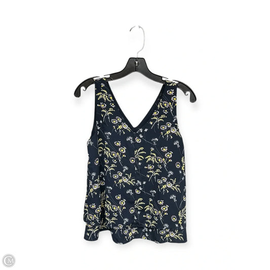 Top Sleeveless By Loft In Floral Print, Size: Xs