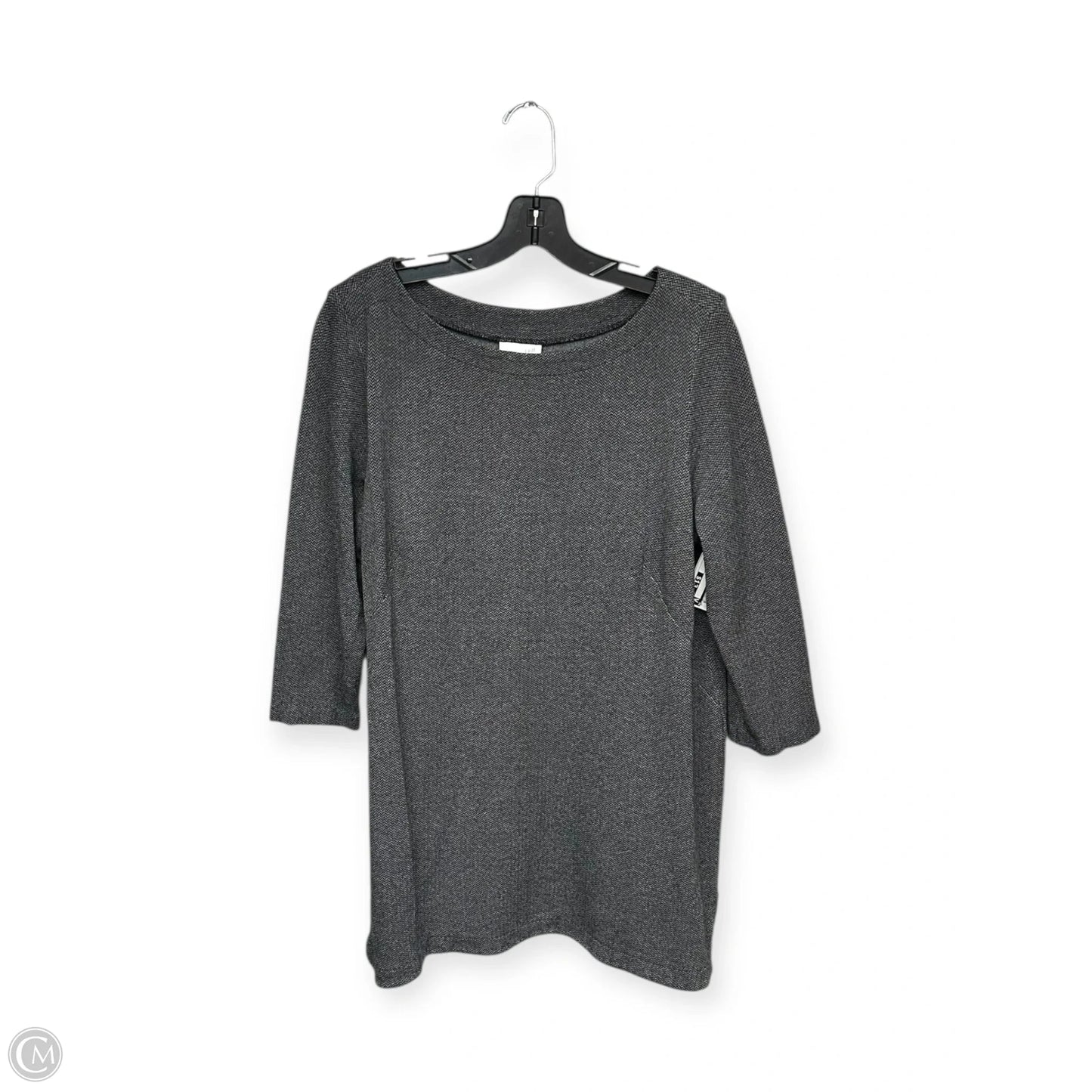 Top 3/4 Sleeve By J. Jill In Black & Grey, Size: M