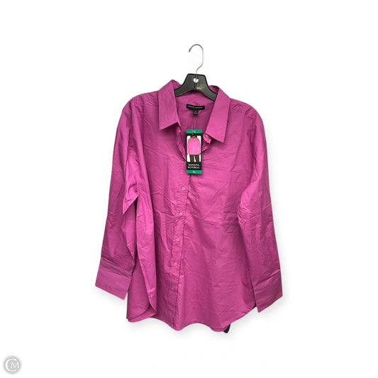 Top Long Sleeve By Banana Republic In Pink, Size: Xl
