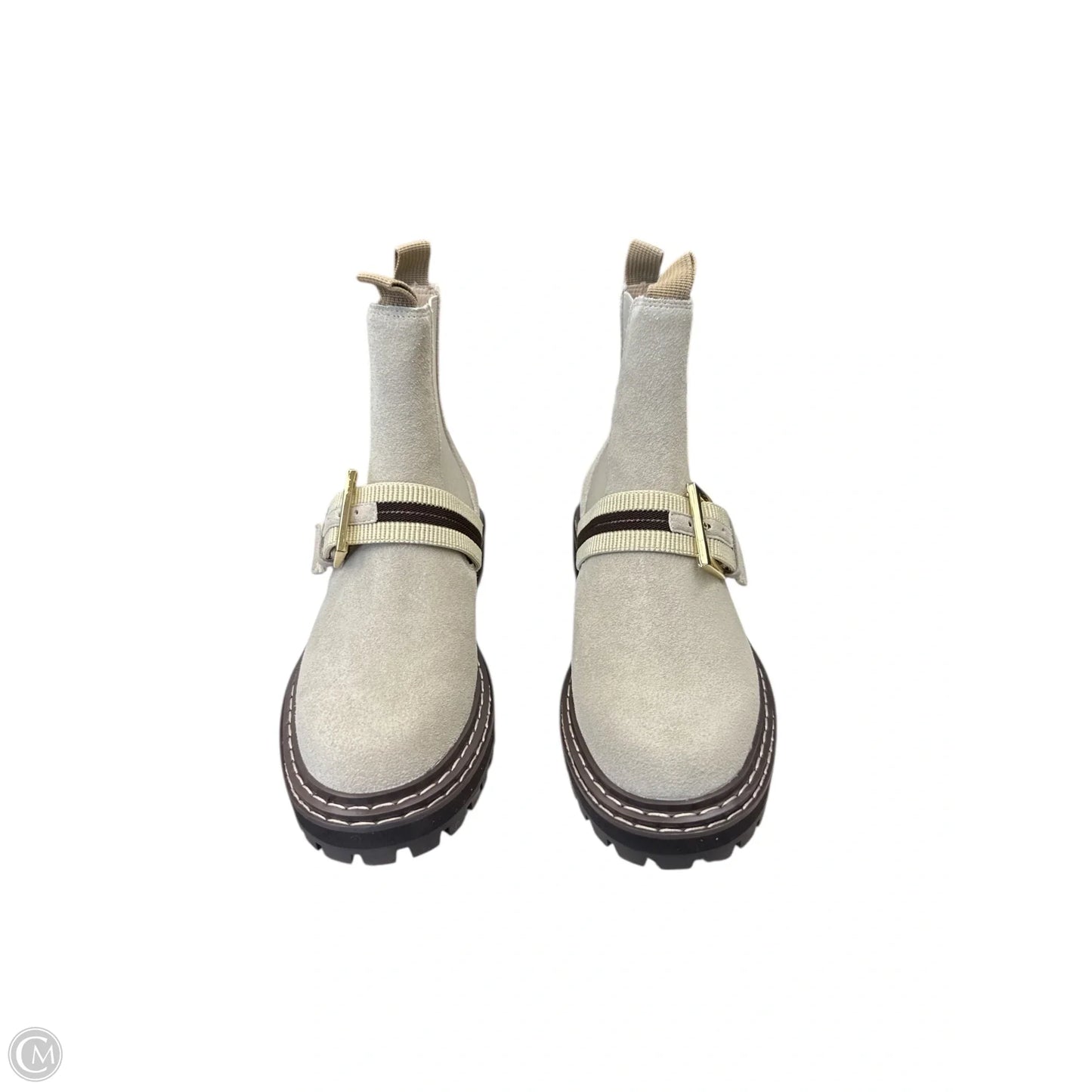 Boots Ankle Flats By Clothes Mentor In Taupe, Size: 8