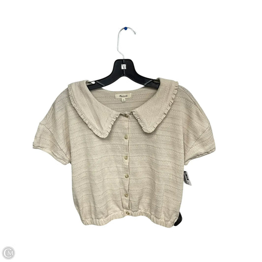 Top Short Sleeve By Madewell In Tan, Size: Xs