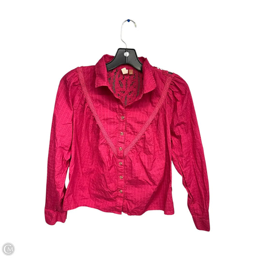 Top Long Sleeve By Pilcro In Pink, Size: Xs