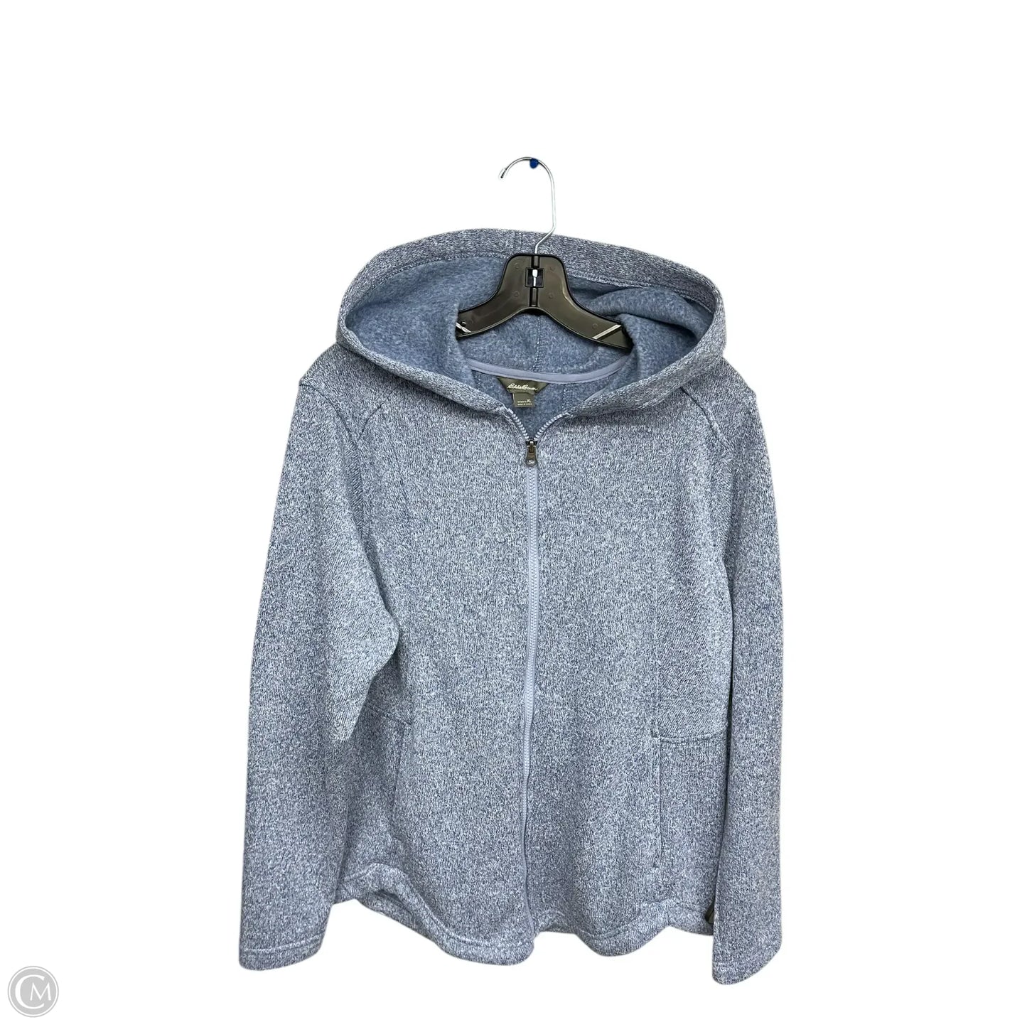 Athletic Jacket By Eddie Bauer In Blue, Size: Xl