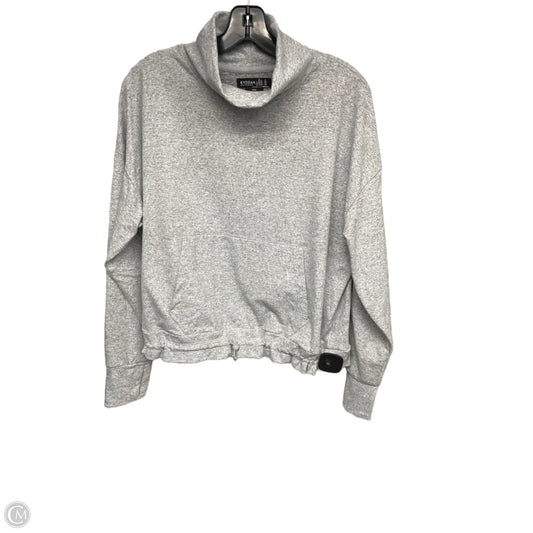 Athletic Sweatshirt Collar By Kyodan In Grey, Size: M