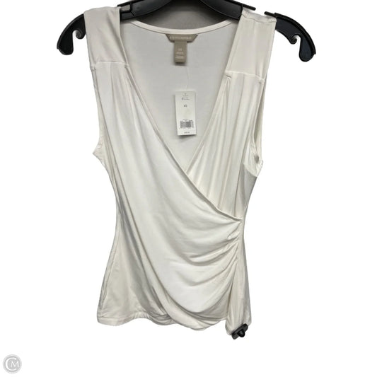 Top Sleeveless By Banana Republic In Ivory, Size: Xs