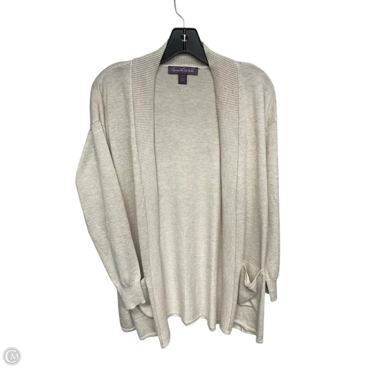 Cardigan By Gloria Vanderbilt In Tan, Size: L
