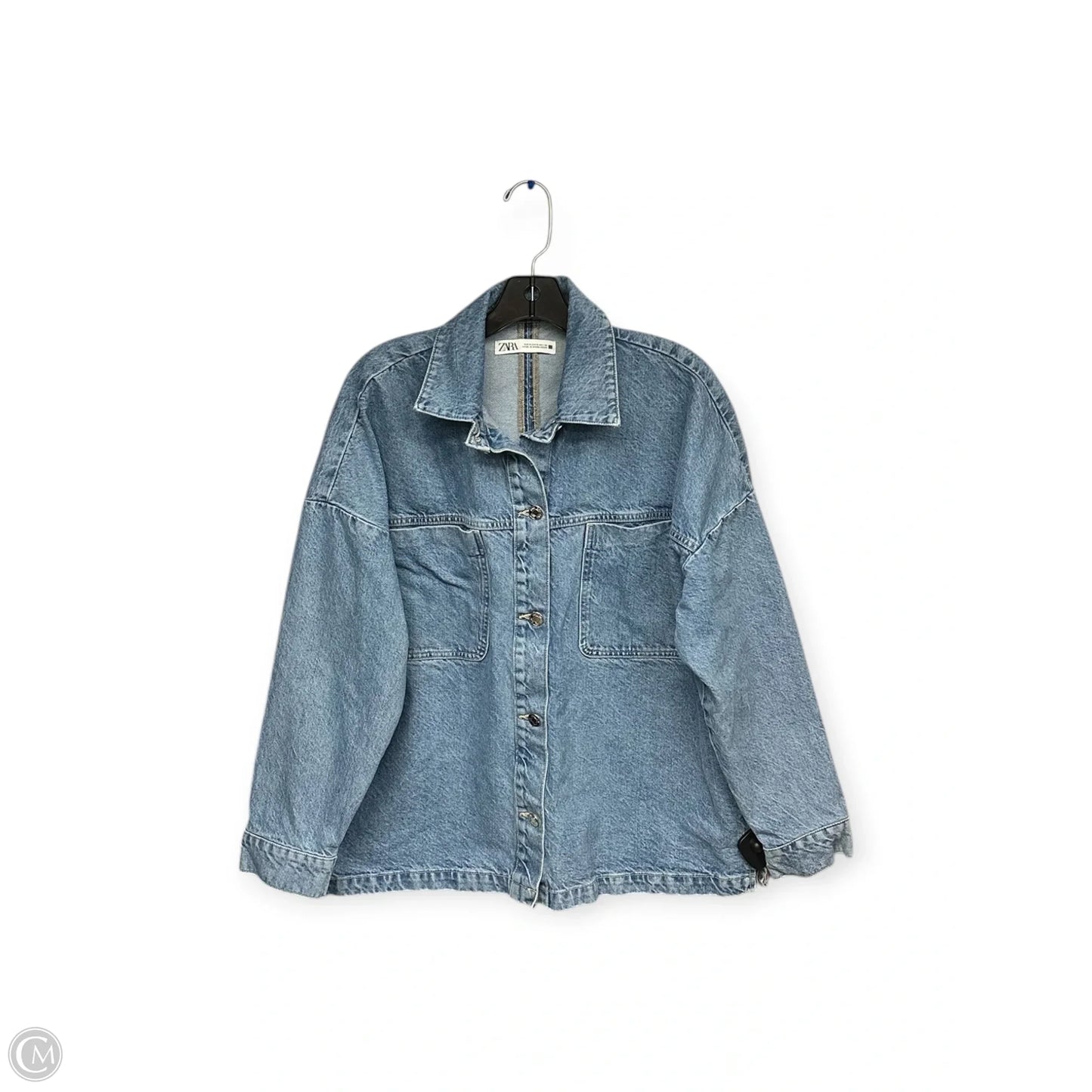 Jacket Denim By Zara In Blue Denim, Size: S
