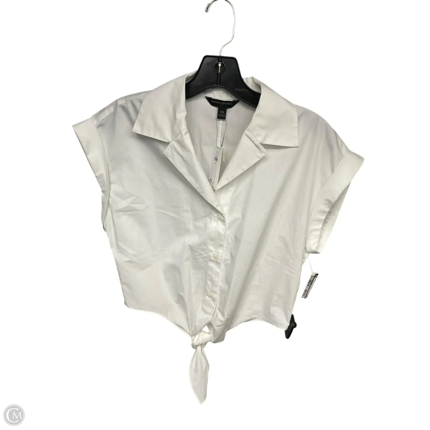 Top Short Sleeve By Banana Republic In White, Size: Xs