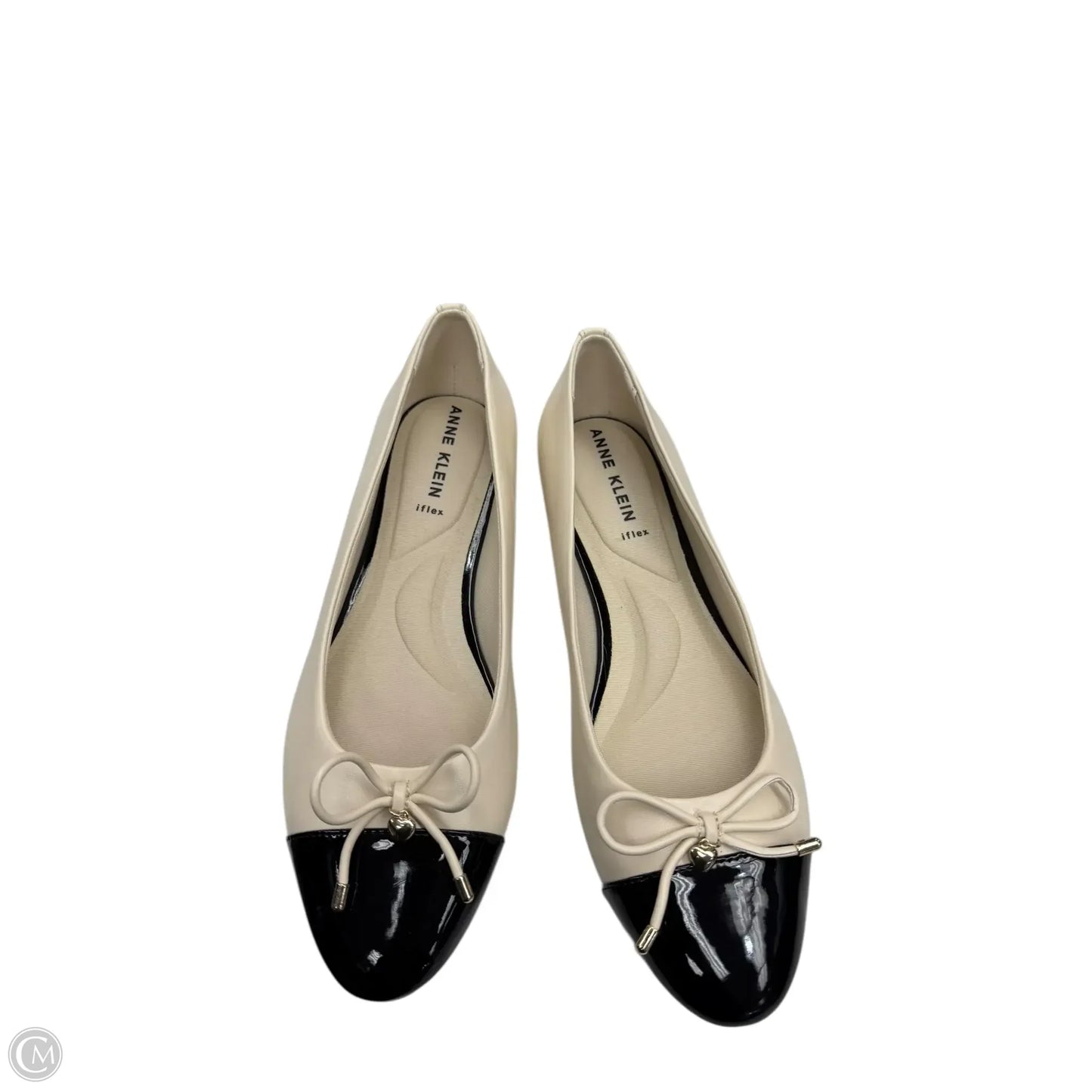 Shoes Flats By Anne Klein In Black & Cream, Size: 8.5