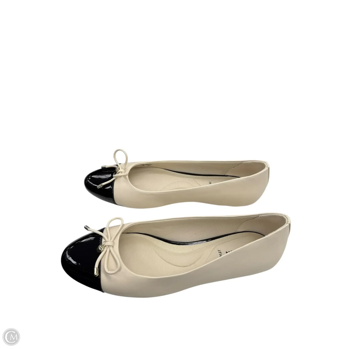 Shoes Flats By Anne Klein In Black & Cream, Size: 8.5