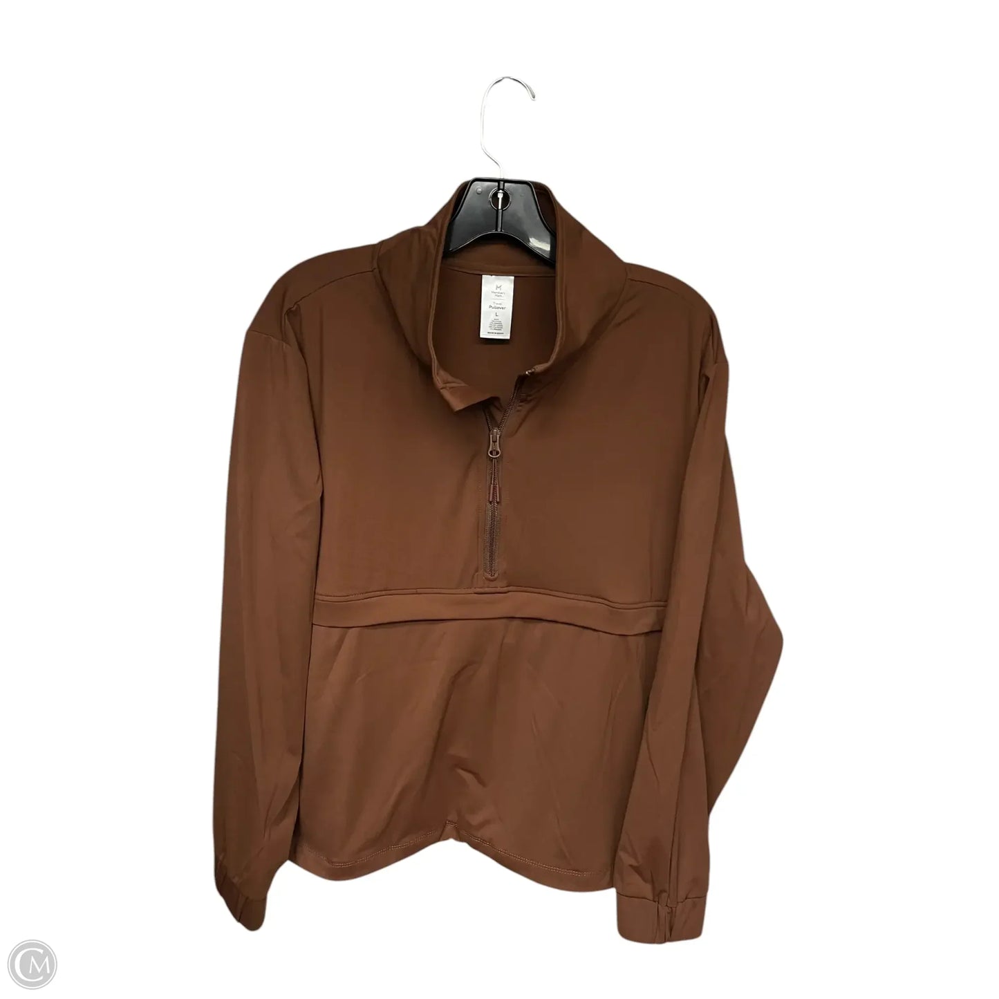 Athletic Jacket By Members Mark In Brown, Size: L