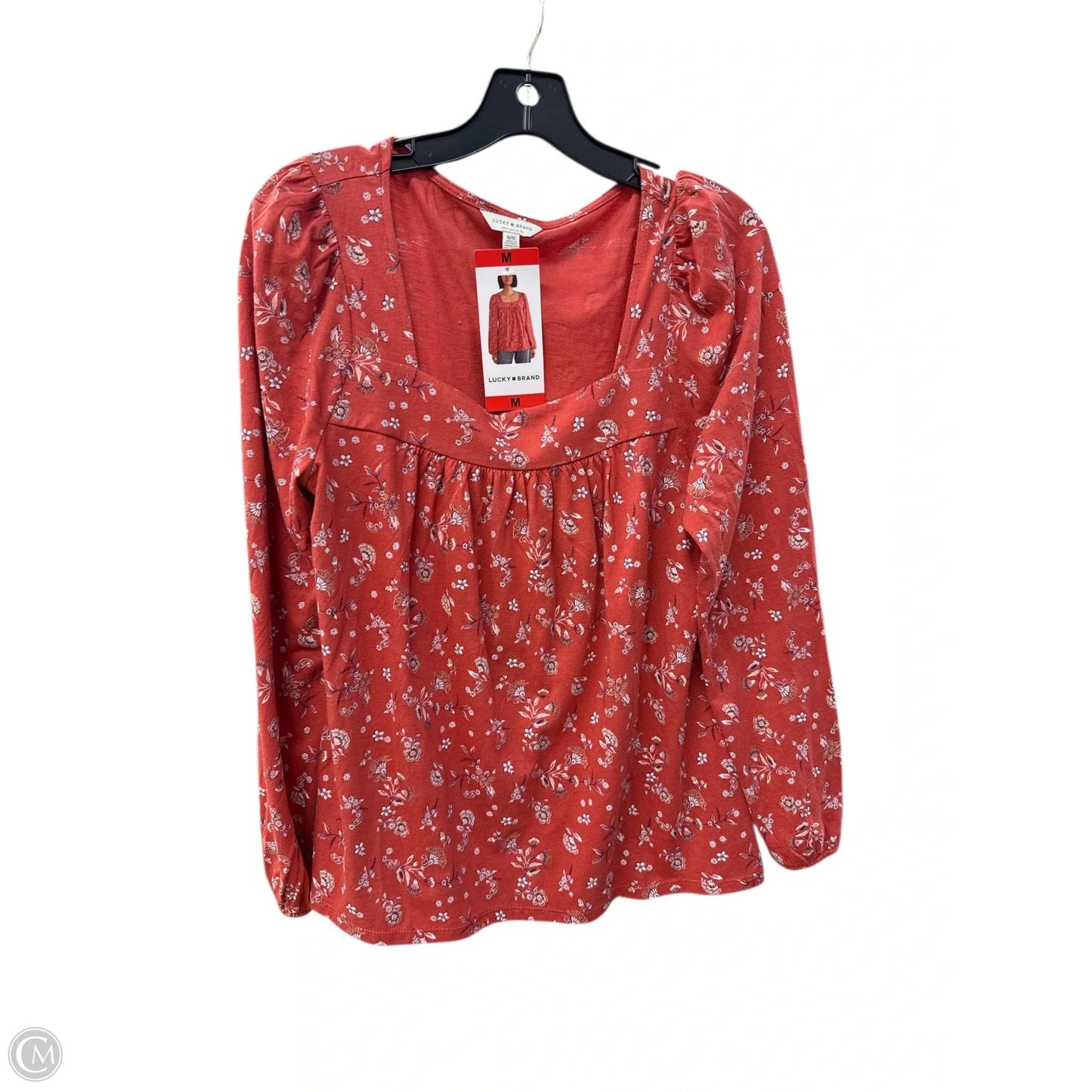 Top Long Sleeve By Lucky Brand In Orange, Size: M
