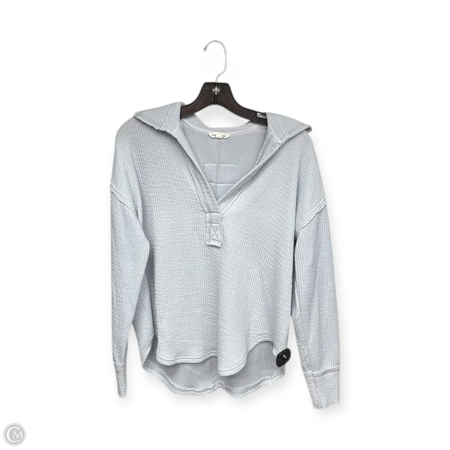 Top Long Sleeve By Blu Pepper In Blue, Size: S