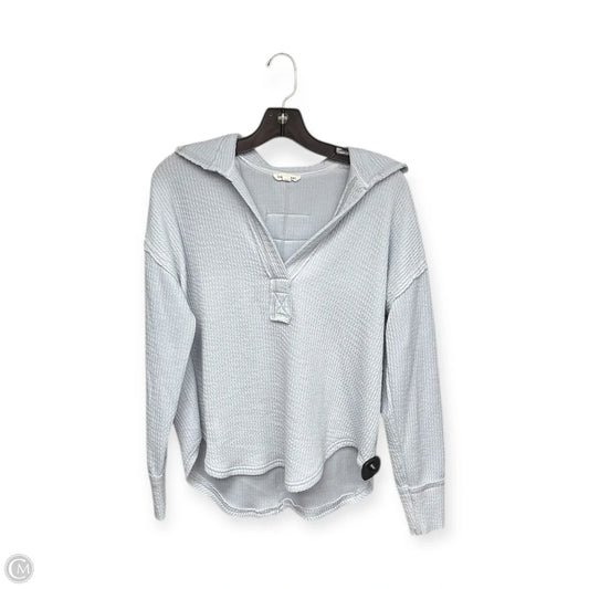 Top Long Sleeve By Blu Pepper In Blue, Size: S