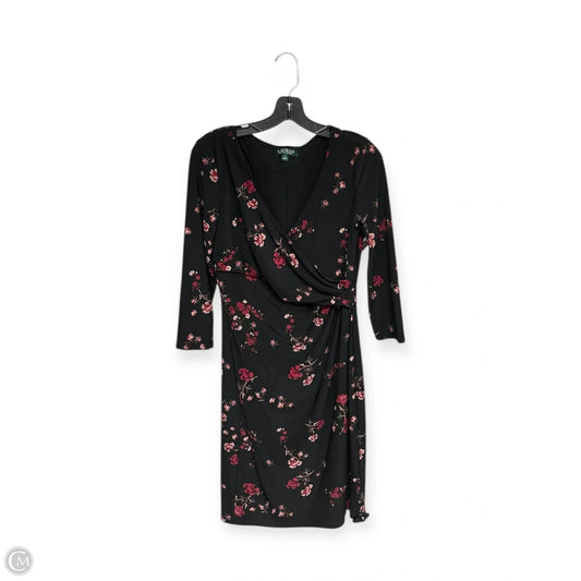 Dress Party Midi By Lauren By Ralph Lauren In Black & Red, Size: 8