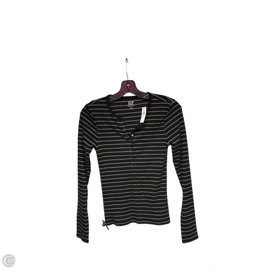 Top Long Sleeve Basic By Gap In Striped Pattern, Size: Xs