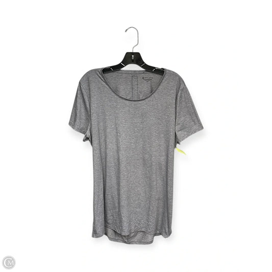 Athletic Top Short Sleeve By Athleta In Grey, Size: Xl