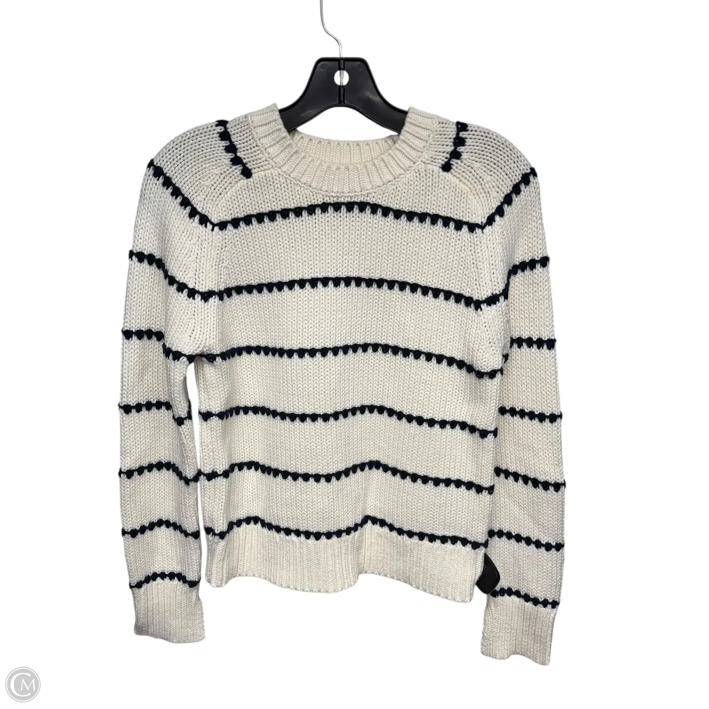 Sweater By Madewell In Blue & Cream, Size: Xs