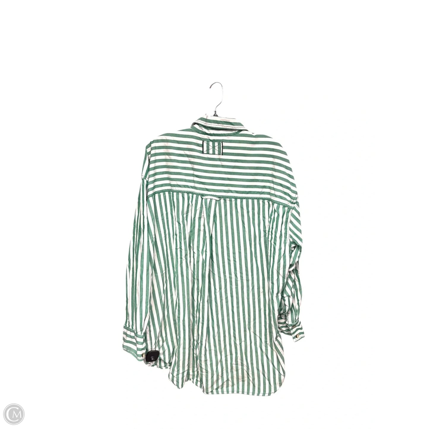 Top Long Sleeve By We The Free In Green & White, Size: L