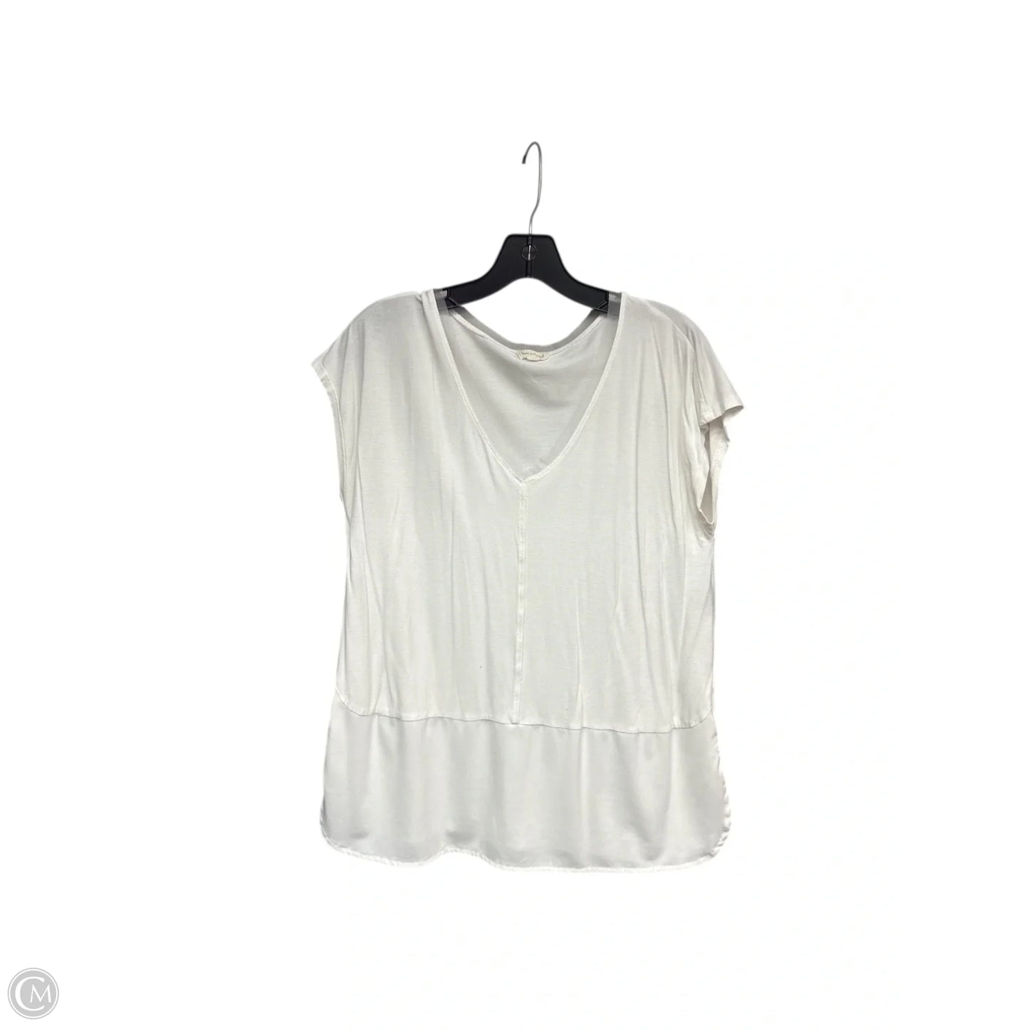 Top Short Sleeve By Hem & Thread In White, Size: M