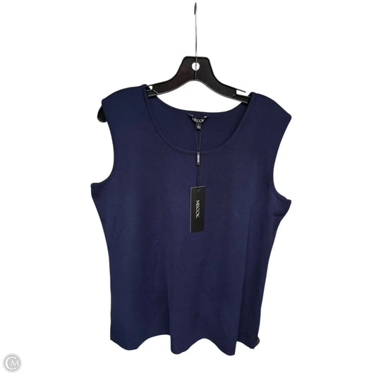 Top Sleeveless By Misook In Navy, Size: L