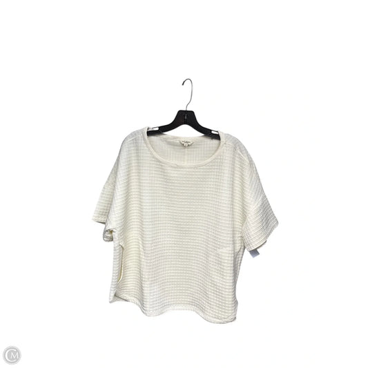 Top Short Sleeve By Max Studio In Cream, Size: L