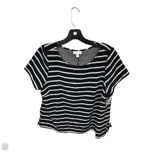Top Short Sleeve By J. Jill In Striped Pattern, Size: Lp