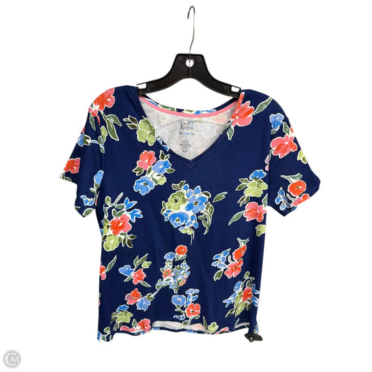 Top Sleeveless Basic By Croft And Barrow In Floral Print, Size: L