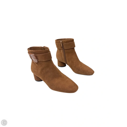 Boots Ankle Heels By Alex Marie In Brown, Size: 6.5