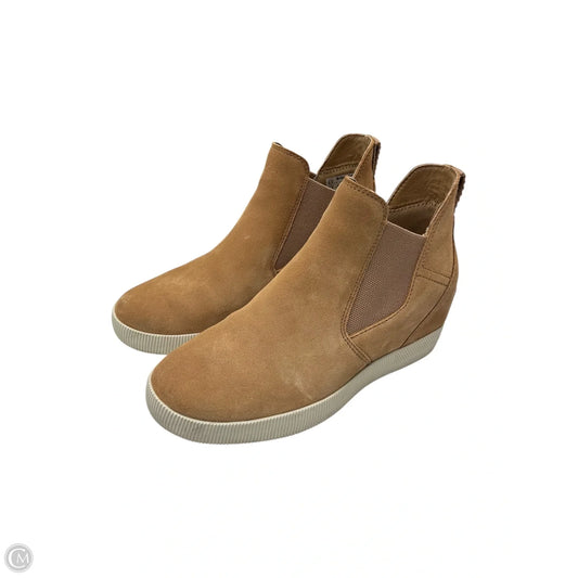 Boots Ankle Heels By Sorel In Tan, Size: 6.5