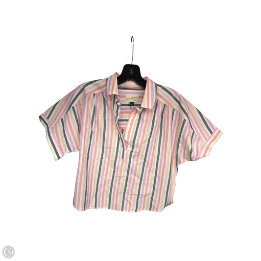 Top Short Sleeve By Universal Thread In Striped Pattern, Size: S
