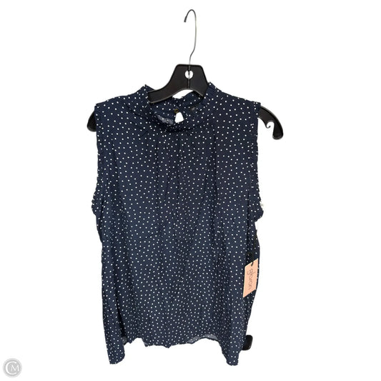 Top Sleeveless By Gibson In Polkadot Pattern, Size: L
