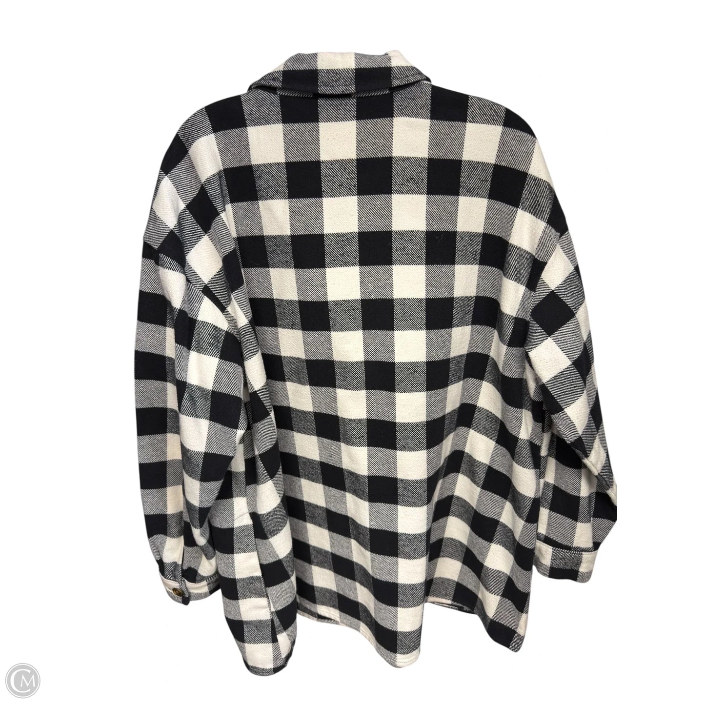 Jacket Shirt By Lane Bryant In Black & White, Size: 2x