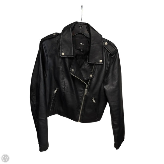 Jacket Moto By 7 For All Mankind In Black, Size: L