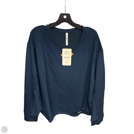 Athletic Top Long Sleeve Crewneck By Fabletics In Blue, Size: 2x