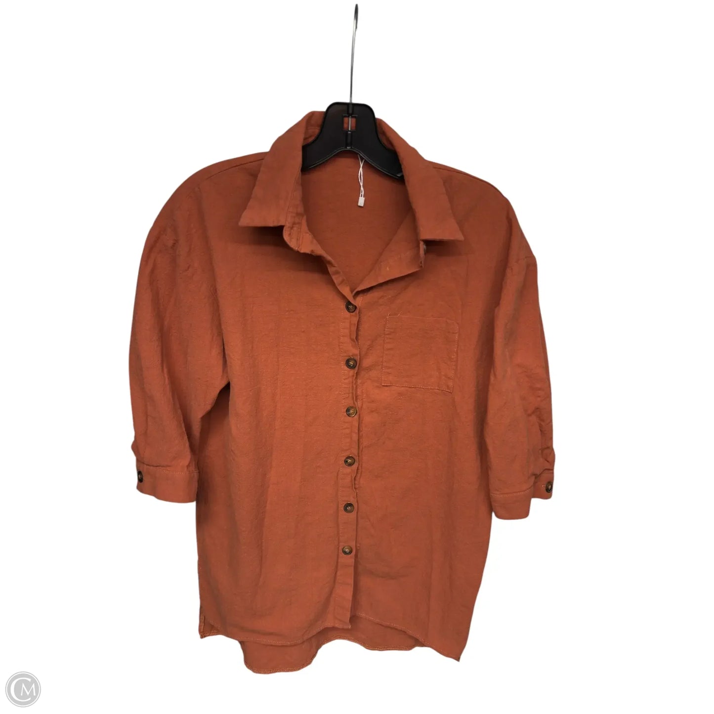 Top Short Sleeve By Zeagoo In Orange, Size: S