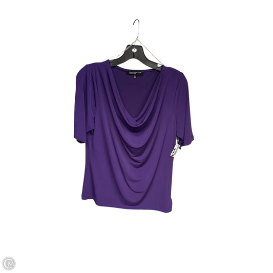Top Short Sleeve By Jones New York In Purple, Size: M