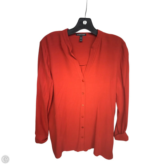 Top Long Sleeve By Eileen Fisher In Orange, Size: Xs