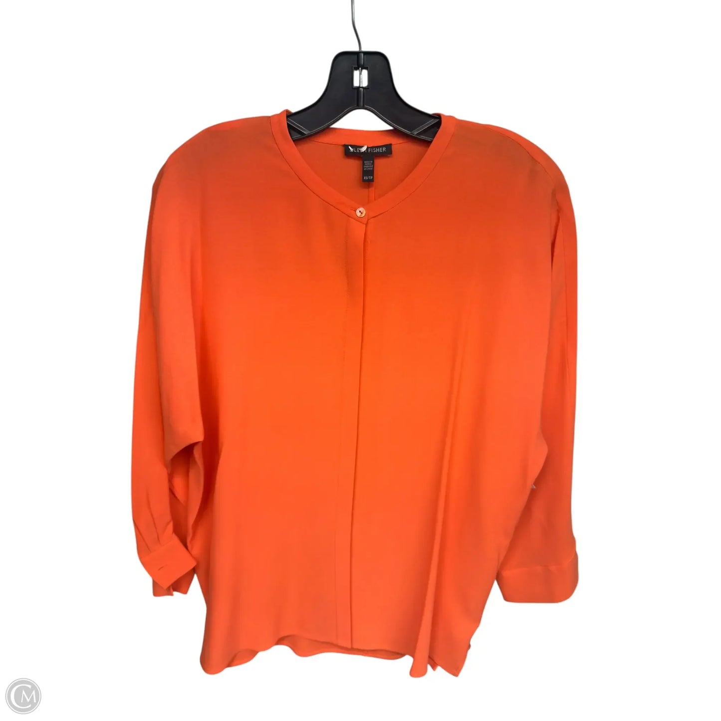 Top Long Sleeve By Eileen Fisher In Orange, Size: Xs