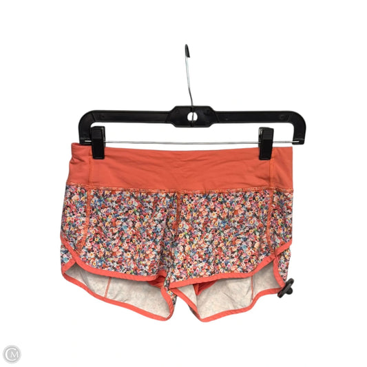 Athletic Shorts By Lululemon In Floral Print, Size: 4