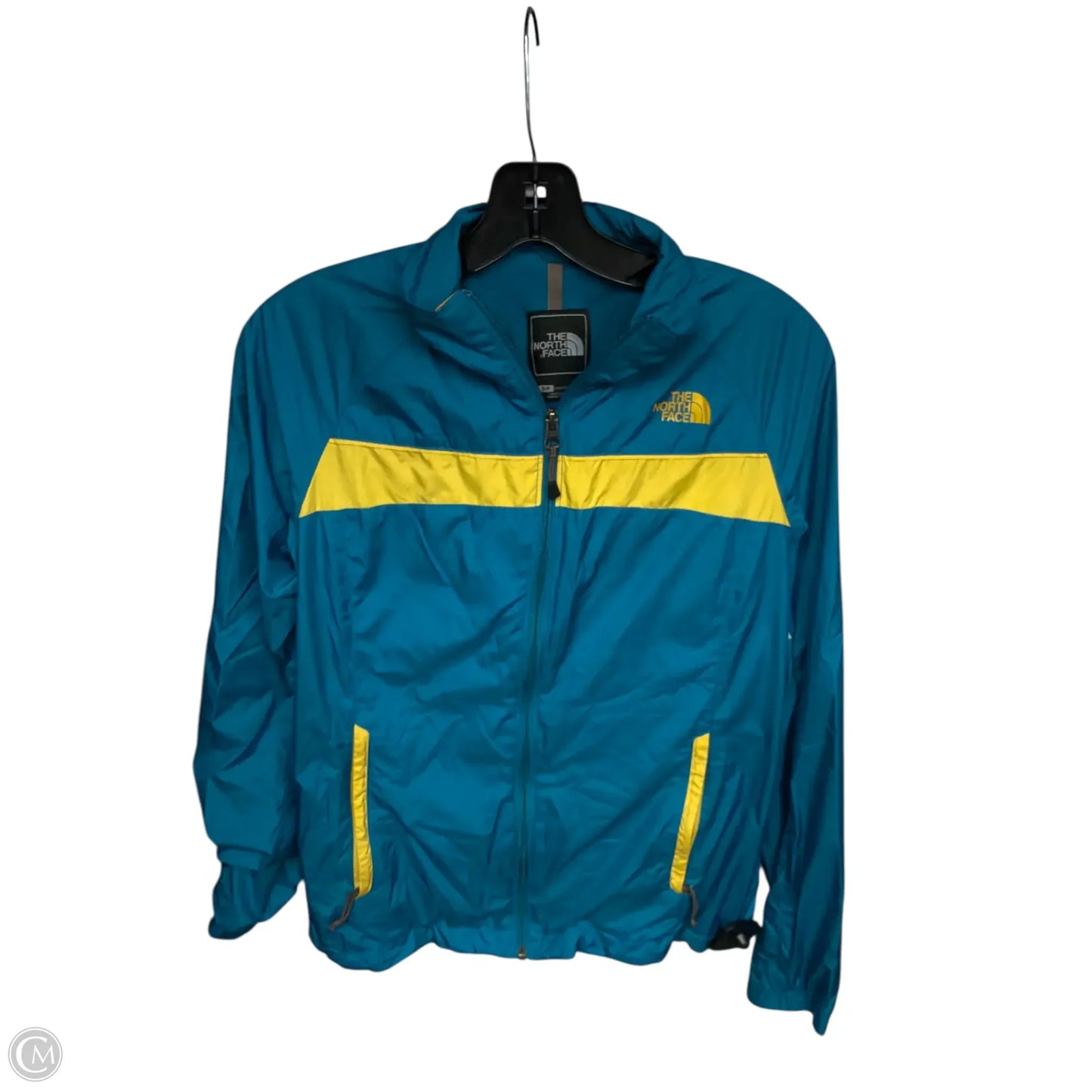 Athletic Jacket By The North Face In Blue & Yellow, Size: S