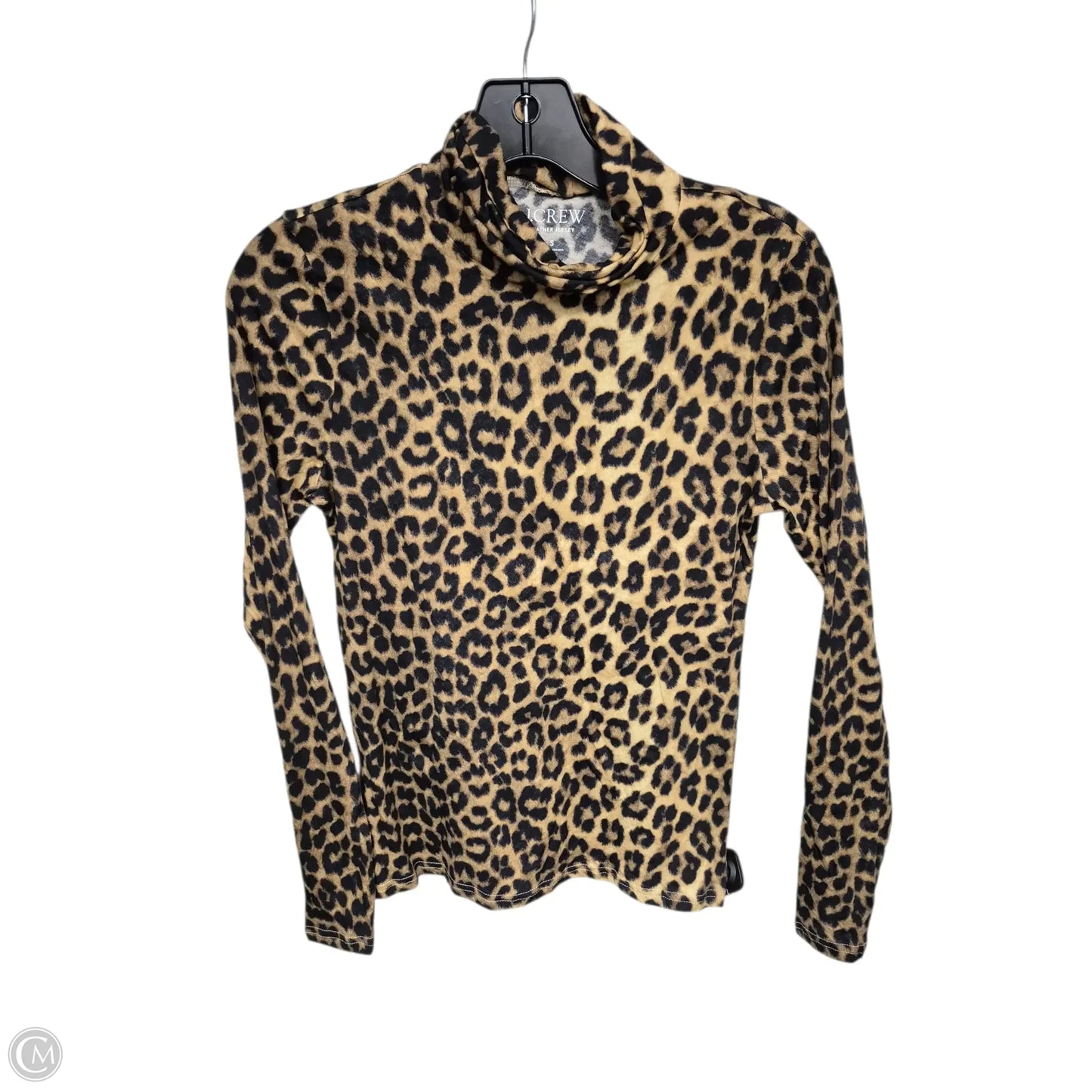 Top Long Sleeve Basic By J. Crew In Animal Print, Size: S