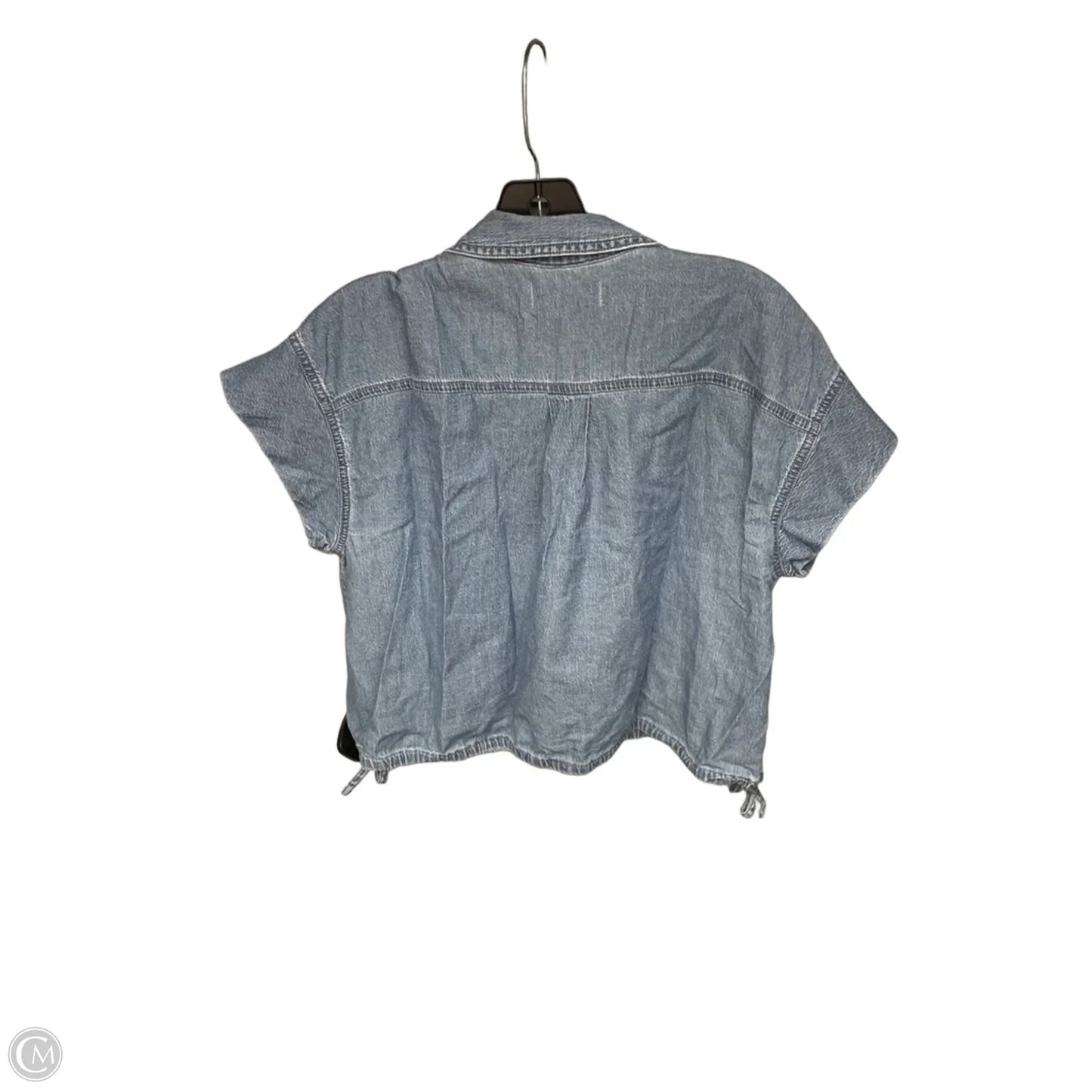 Top Short Sleeve By Madewell In Blue Denim, Size: M